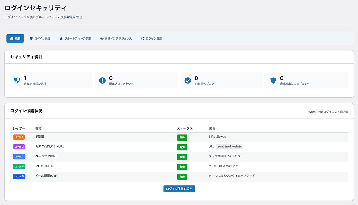 Login security screenshot
