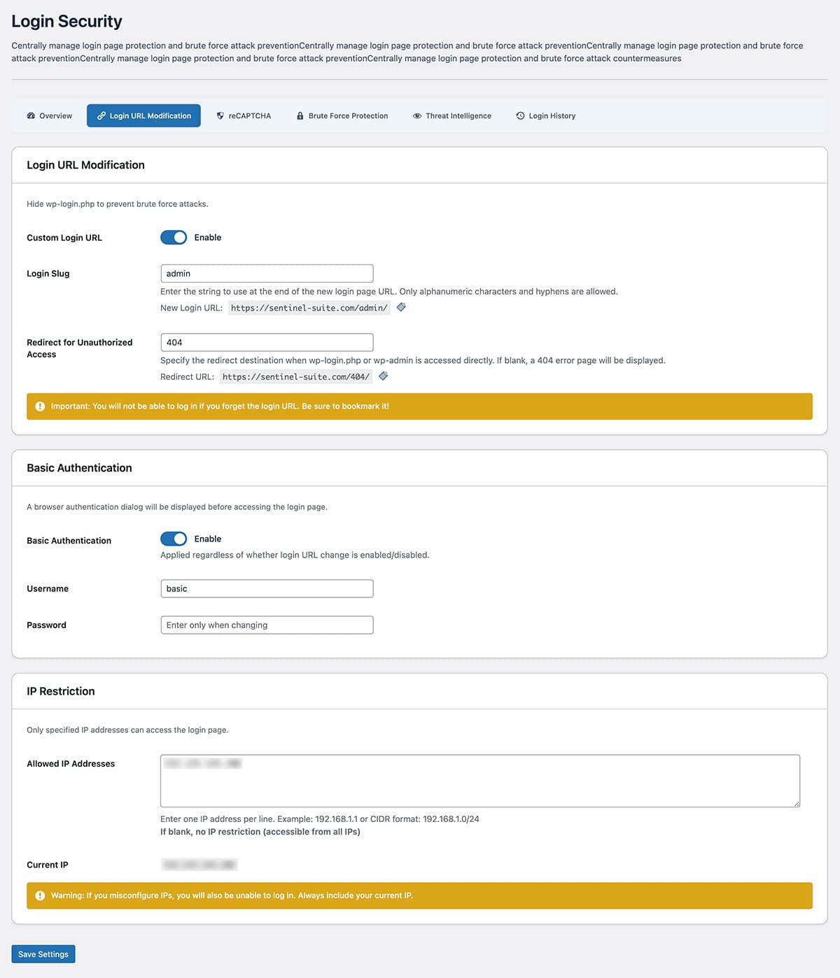 ログインURL変更